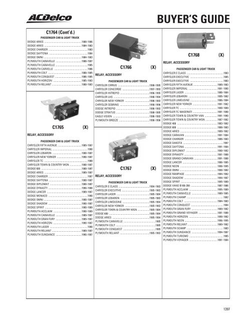 BUYER'S GUIDE - ACDelco