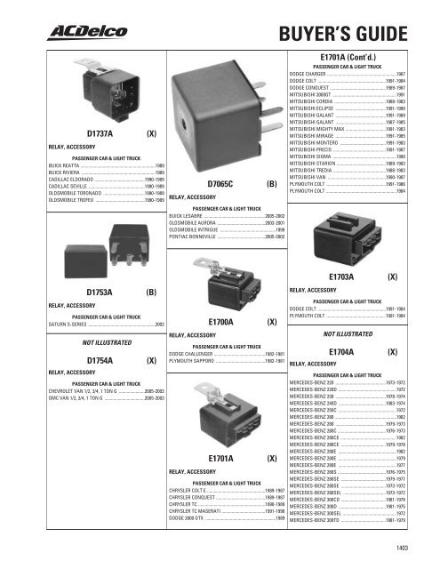 BUYER'S GUIDE - ACDelco