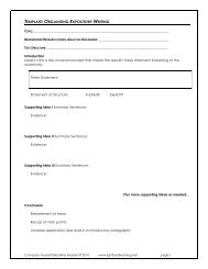 TEMPLATE: ORGANIZING EXPOSITORY WRITING