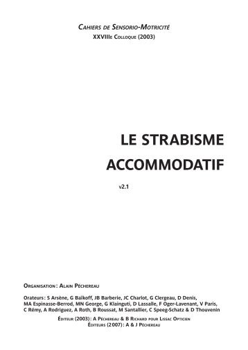 L'accommodation - Strabisme