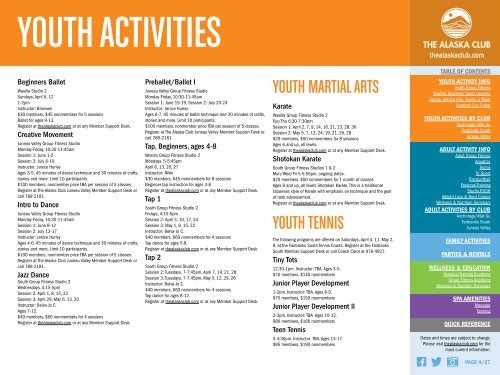 MARCH TO JUNE 2015 ACTIVITY GUIDE