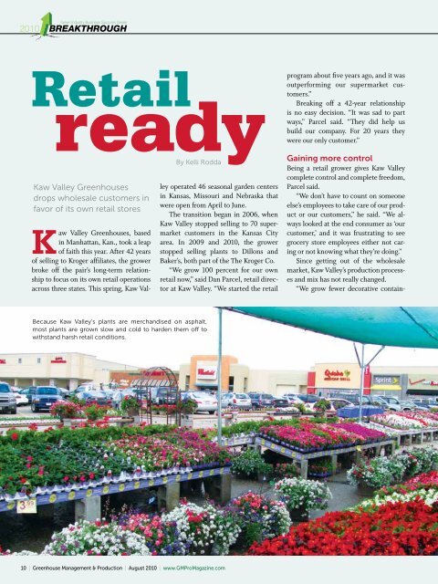 Kaw Valley Greenhouses are Retail Ready