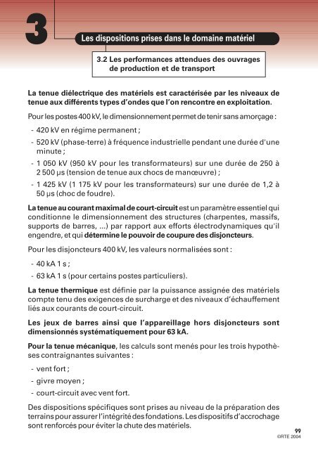 MÃ©mento de la sÃ»retÃ© du systÃ¨me Ã©lectrique â Version 2004 - RTE