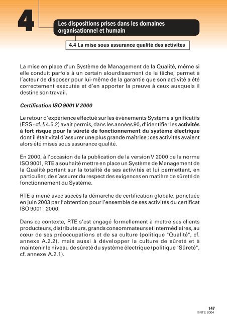 MÃ©mento de la sÃ»retÃ© du systÃ¨me Ã©lectrique â Version 2004 - RTE