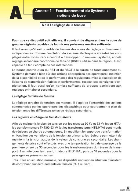 MÃ©mento de la sÃ»retÃ© du systÃ¨me Ã©lectrique â Version 2004 - RTE