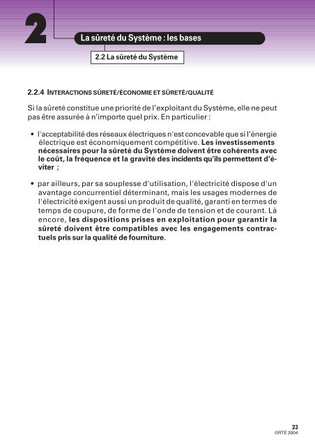 MÃ©mento de la sÃ»retÃ© du systÃ¨me Ã©lectrique â Version 2004 - RTE