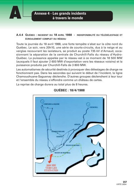 MÃ©mento de la sÃ»retÃ© du systÃ¨me Ã©lectrique â Version 2004 - RTE