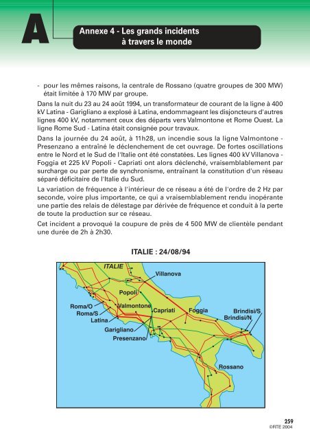 MÃ©mento de la sÃ»retÃ© du systÃ¨me Ã©lectrique â Version 2004 - RTE