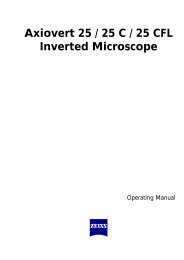 Axiovert 25 / 25 C / 25 CFL Inverted Microscope