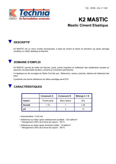 SYSTEME SOUPLE D'IMPERMEABILISATION - Vpi