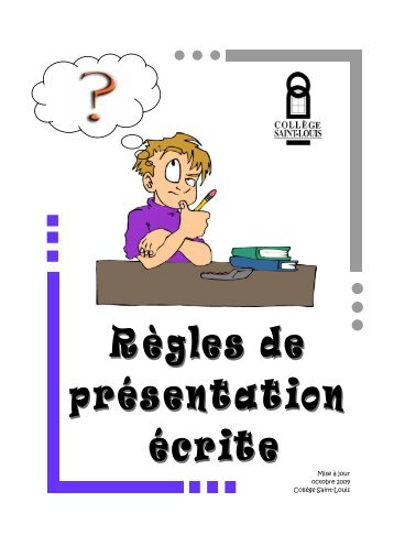 Les rÃ¨gles de prÃ©sentation Ã©crite