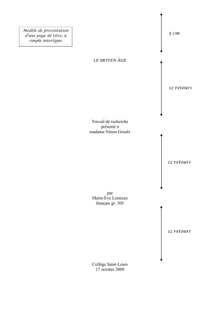 Les rÃ¨gles de prÃ©sentation Ã©crite