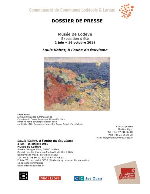 DOSSIER DE PRESSE - RÃ©seau des musÃ©es de mÃ©diterranÃ©e