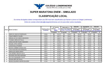 simulado enem - ColÃ©gio Londrinense