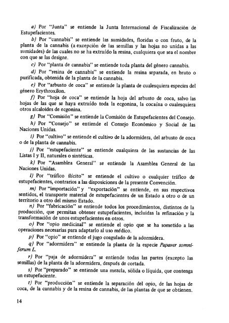 Convención Única de 1961 - INCB