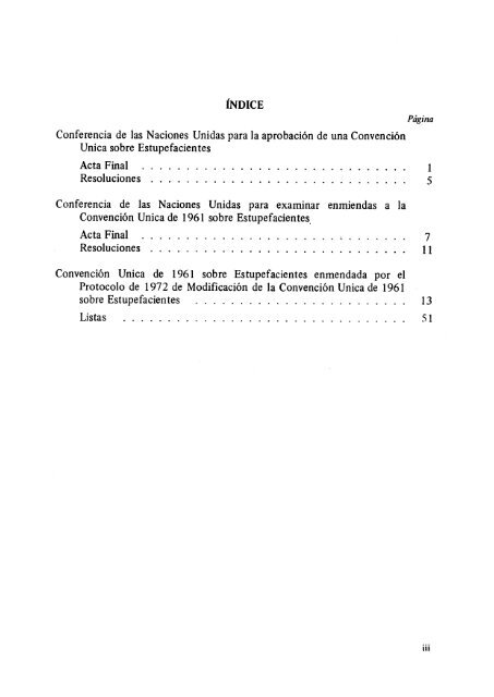 Convención Única de 1961 - INCB