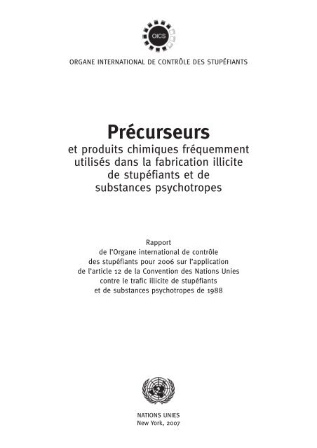 Précurseurs et produits chimiques fréquemment utilisés dans ... - INCB