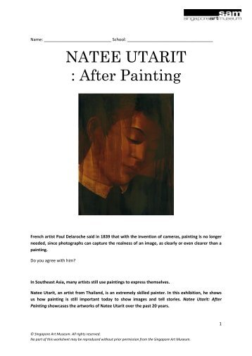 NATEE UTARIT : After Painting - Singapore Art Museum