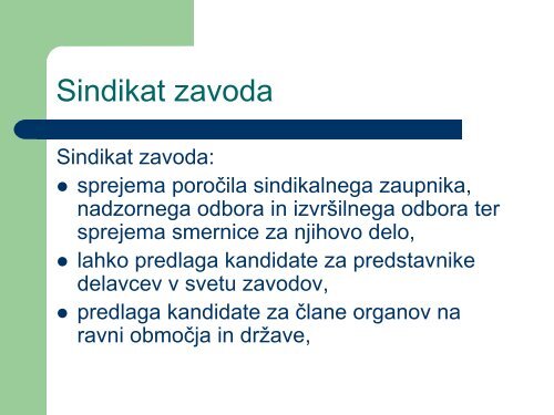 Sindikalni zaupnik (dela in naloge) - SVIZ