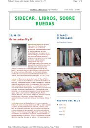 SIDECAR. LIBROS, SOBRE RUEDAS - Melusina