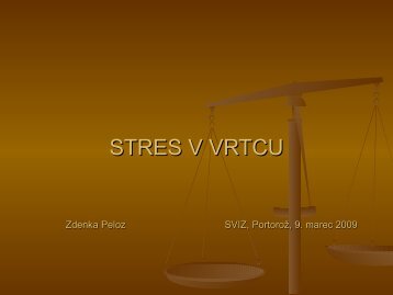 Stres v vrtcu - SVIZ