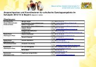 Liste der Ganztagskoordinatoren in den Regierungsbezirken