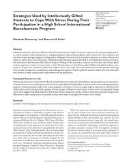 Strategies Used by Intellectually Gifted Students to Cope With Stress ...