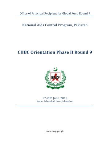 CHBC orientation Report - National AIDS Control Programme
