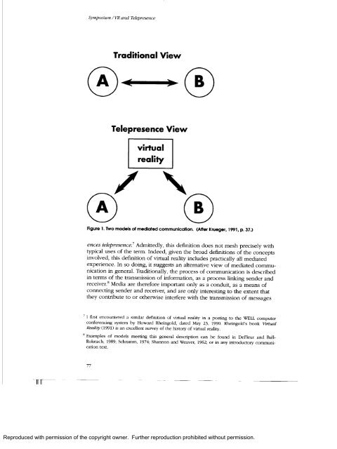 Defining Virtual Reality: Dimensions Determining Telepresence