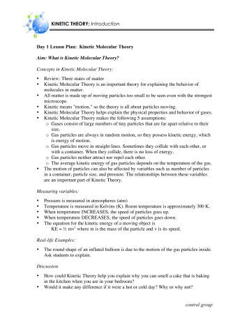 Printables Kinetic Molecular Theory Worksheet worksheet 9 partial pressures and the kinetic molecular theory aim