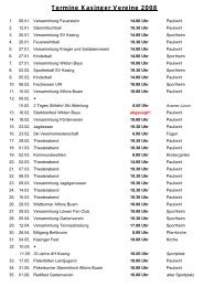 Termine Kasinger Vereine 2002 - SV Kasing