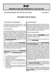 Pendeln/Spiritismus