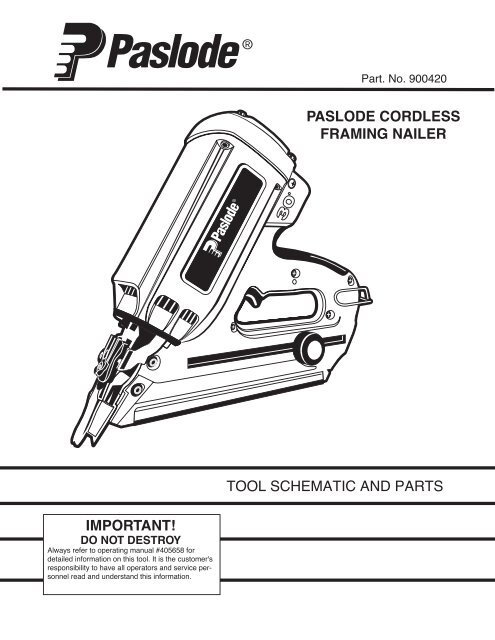 Paslode Parts Cordless Framing Nailer 900420 O-Ring Kits X3 