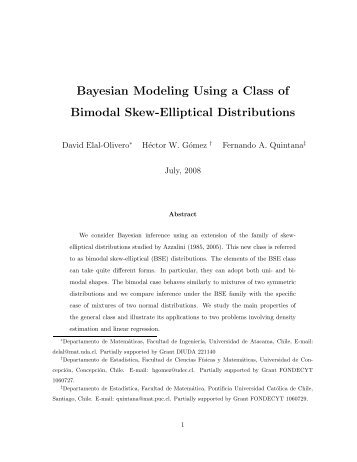Bayesian Modeling Using a Class of Bimodal Skew-Elliptical ...