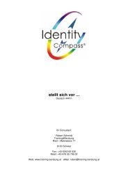 Identity Compass Produktbeschreibung - Training & Beratung