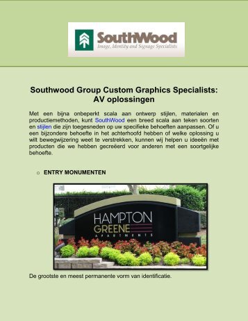 Southwood Group Custom Graphics Specialists: AV oplossingen