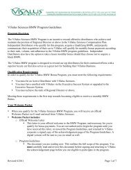 ViSalus Sciences BMW Program Guidelines
