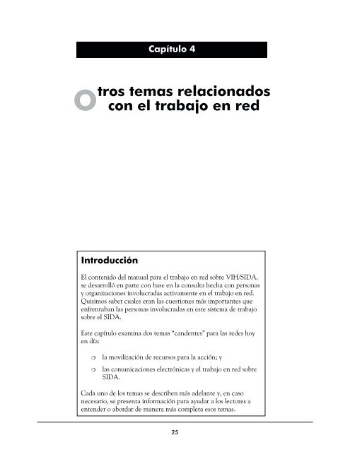 Manual para el Trabajo en Red sobre VIH/SIDA - icaso