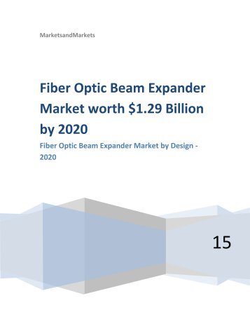 Fiber Optic Beam Expander Market by Design - 2020 | MarketsandMarkets