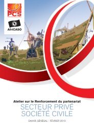 Atelier sur le renforcement du partenariat Secteur privé et ... - icaso