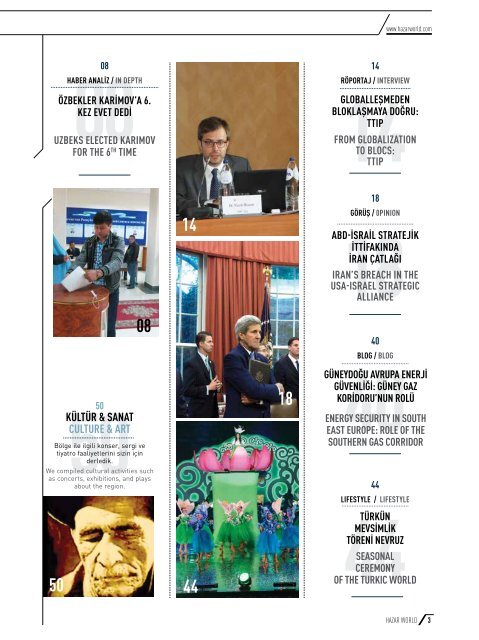 Hazar World - Sayı:29 - Nisan 2015