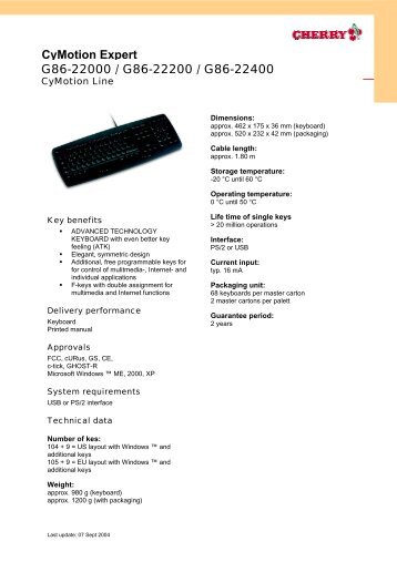 G86-22000 / G86-22200 / G86-22400 CyMotion Expert - Barcitronic
