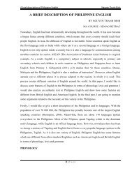 A BRIEF DESCRIPTION OF PHILIPPINE ENGLISH