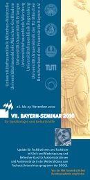 vii. bayern-seminar 2010 - Klinik und Poliklinik für Frauenheilkunde ...