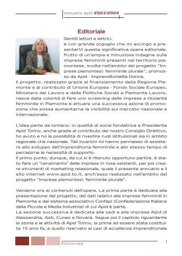 Editoriale - API DONNA