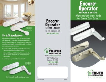 Encore Handle & Cover Options - Truth Hardware