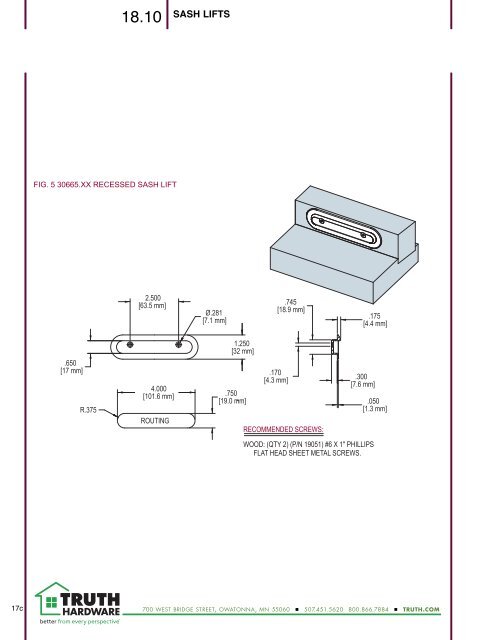 SASH LOCK - Truth Hardware