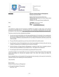 Draft Confirmation Letter - University of Sheffield