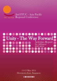 ITUC-AP Activities Report (by Affiliates) 2007 - NTUC