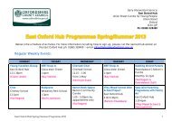 Programme details for East Oxford Early Intervention Hub - Oxcentric